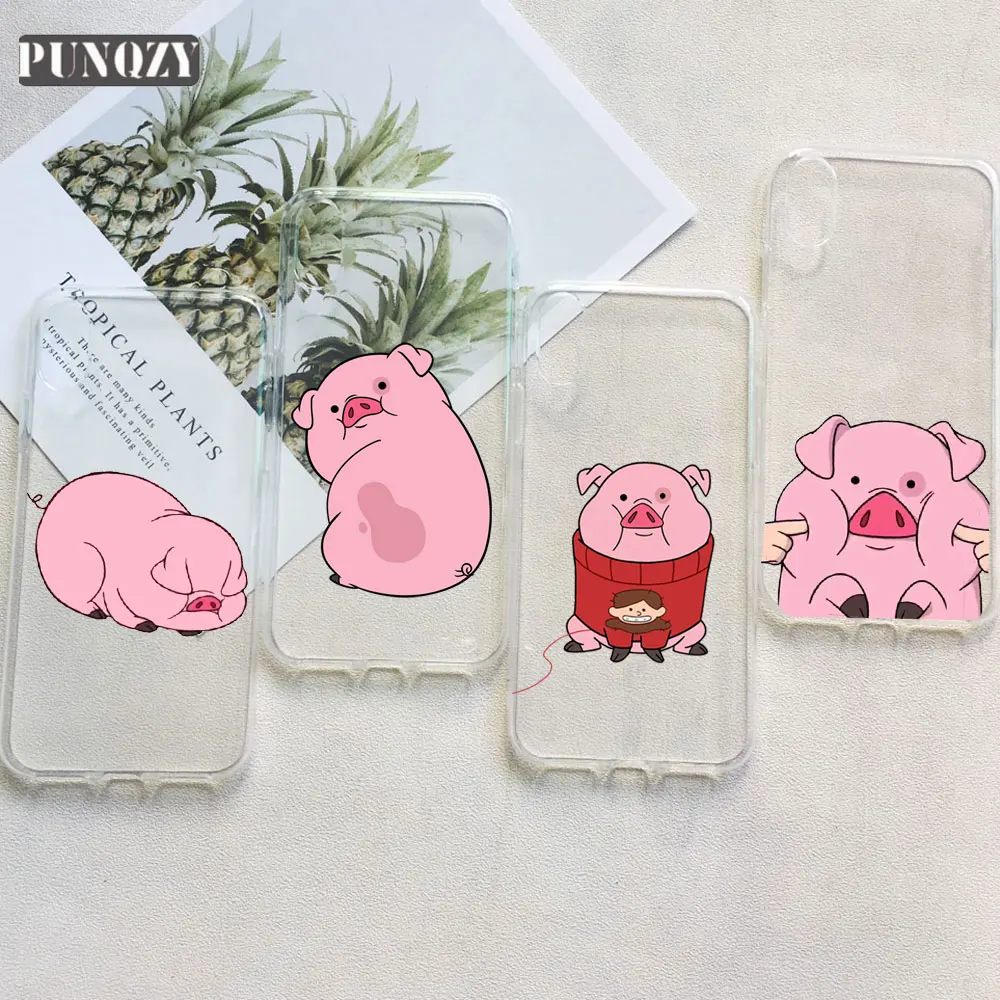 

PUNQZY Cartoon Gravity Falls Waddles the Pig Cute Phone Case For huawei P10 P9 P8 P20 lite P30 P20 PRO MATE10 lite Soft TPU Case