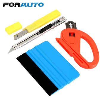 

FORAUTO 4pcs/set Cutter Knife Car Vinyl Wrap Film Squeegee Scraper Tools Vehicle Sticker Installation Kit Auto Accessories