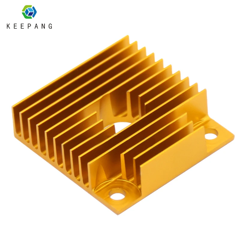 Kee Pang 3D принтеры из алюминиевого профиля теплоотвод алюминиевый Золотой 40X40X11mm