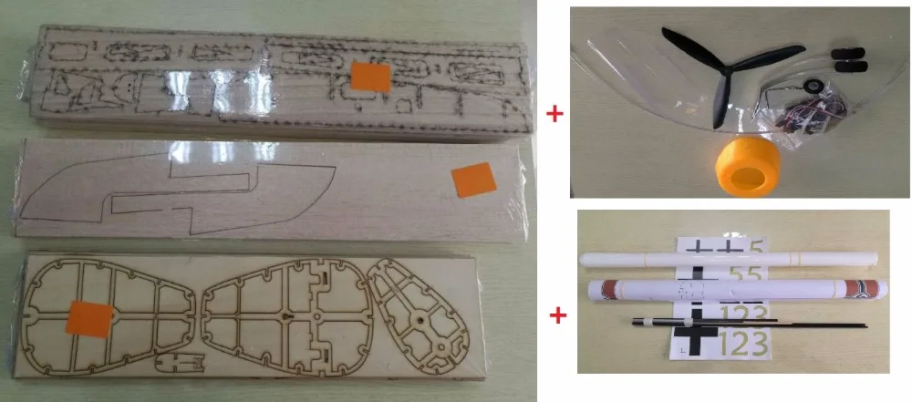 BF109 wood part+white parts+white color