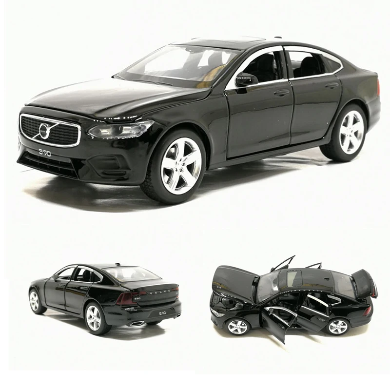 1/32 Volvo S90 T5 литая под давлением Модель автомобиля игрушки с светильник для детей Коллекция подарков для мальчиков