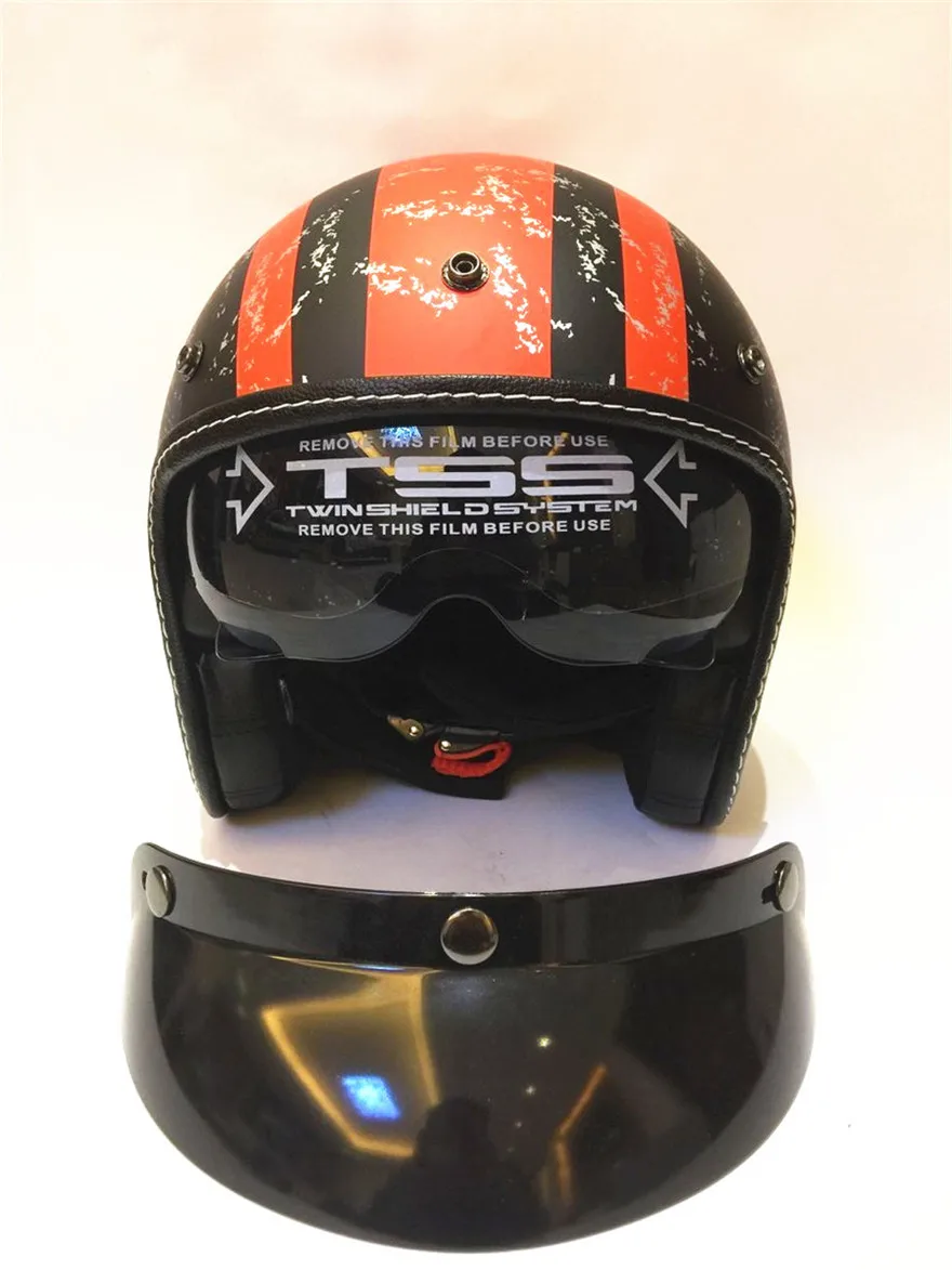 free shipping 2017 new casco capacetes motorcycle helmet retro vintage motocross helmet 3 4 open face