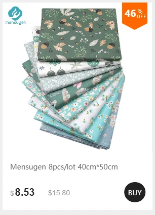 Mensugen 7 шт. 40x50 см Gery хлопчатобумажная ткань для лоскутного шитья, подушки, Лоскутная Ткань Telas для шитья, рукоделие, ткань Tilda