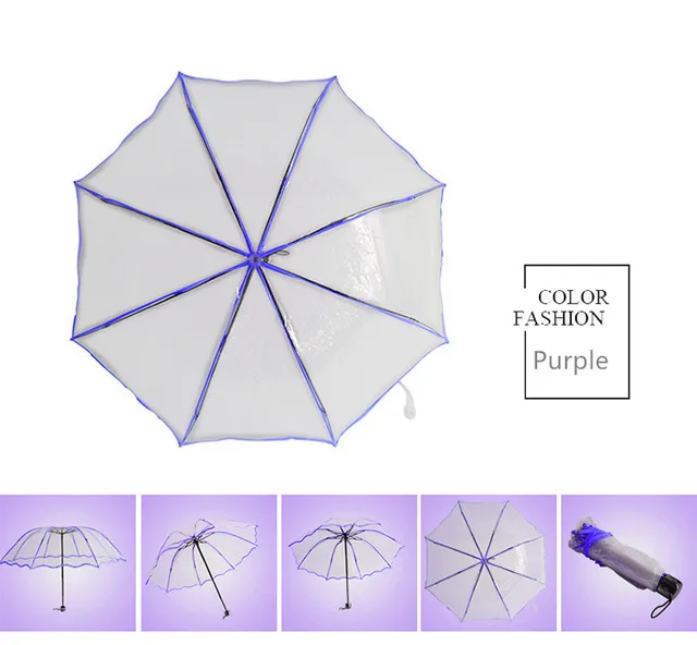 Buy Transparent Clear plastic PVC POE umbrella sunny