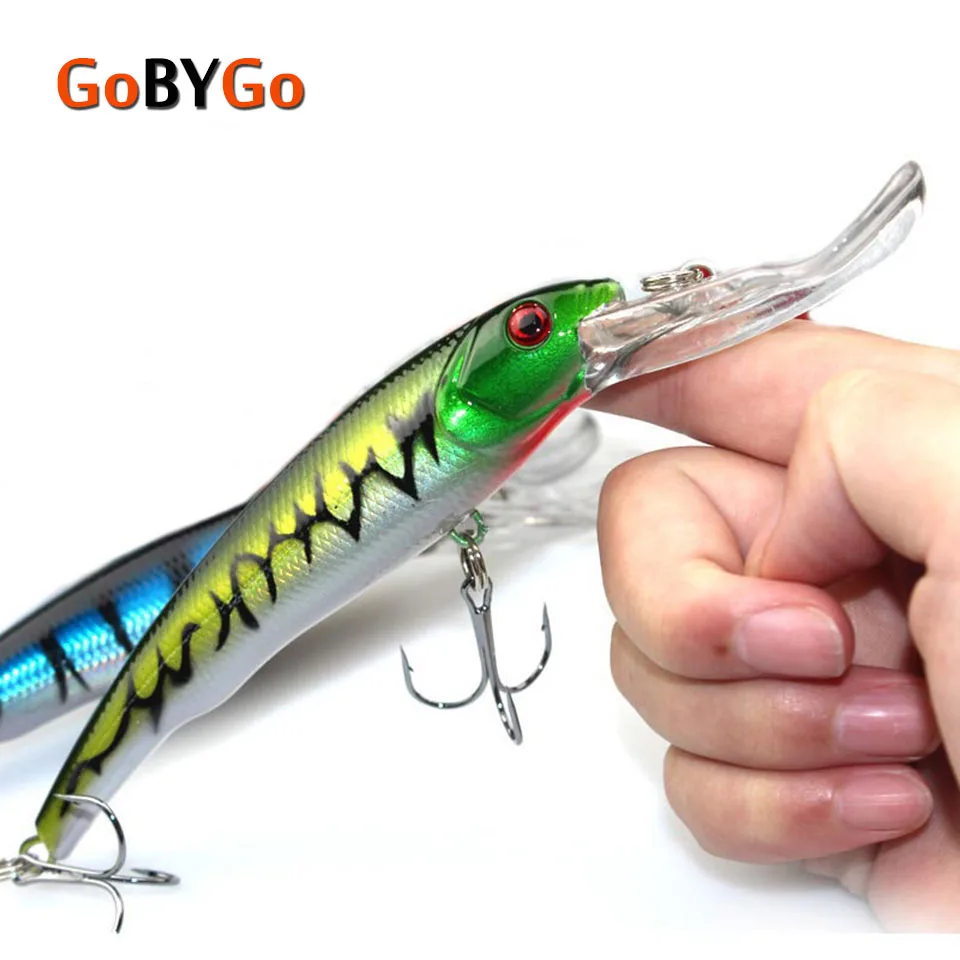  GoByGo 1PCS 28.8g 16.5cm Minnow Fishing Lures Japan Deep Swim Saltwater Hard Bait 3D Eyes Crank Bai