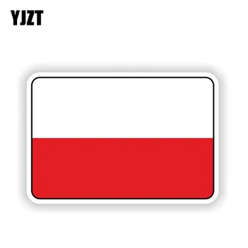 

YJZT 12.1CM*8CM Car Window Poland Flag Reflective Car Sticker Bike Decal 6-1696