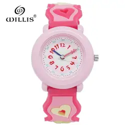 Бренд WILLIS 3D Детские часы кварцевые часы простые модные женские кварцевые часы на запястье часы Reloj Mujer Montre Femme часы