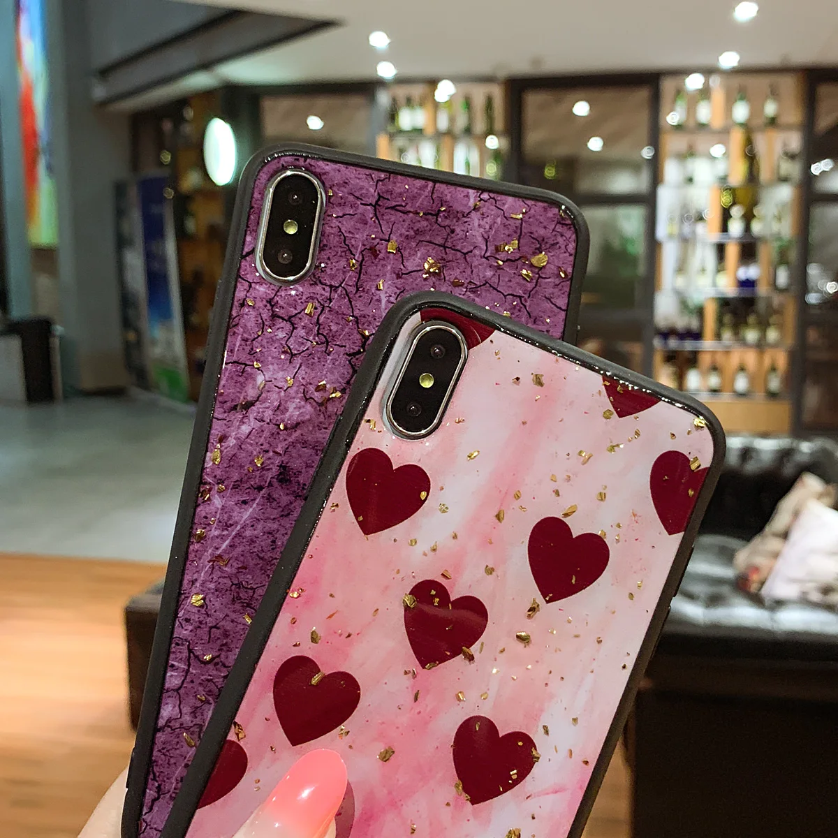 Love Heart Case For iPhone 7 8 Plus X XR XS Max 6S Luxury Case For