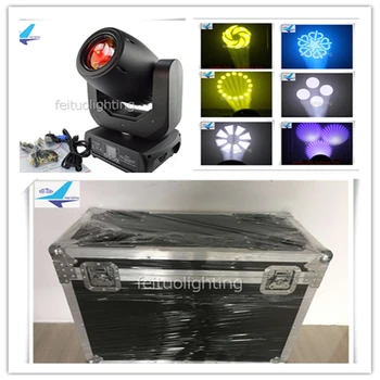 

4pcs/Lot Flycase Hot 150w Led Spot Moving Head Beam Disco Light 3 Prism Lyre Moving Head Spot Led 150W DMX Gobo Stage DJ Lights