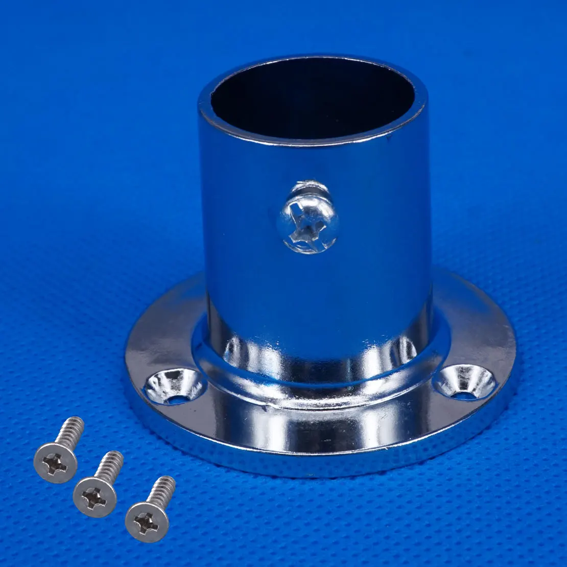 

LETAOSK 1Pc Silver Zinc Alloy Marine Boat Hand Rail Fitting 90 Degree 1'' Round Stanchion Base