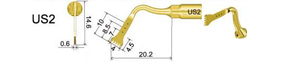 3 шт. US2 FIT дятел mectron OT7 SG1 SILFRADENT 0700 для зуб имплантатов