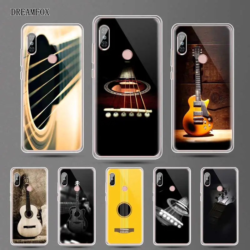 DREAMFOX N041 Guitar Soft TPU Silicone Cover For Xiaomi Redmi Note 3 4 5 Plus 3S 4A 4X 5A Pro Global Case |