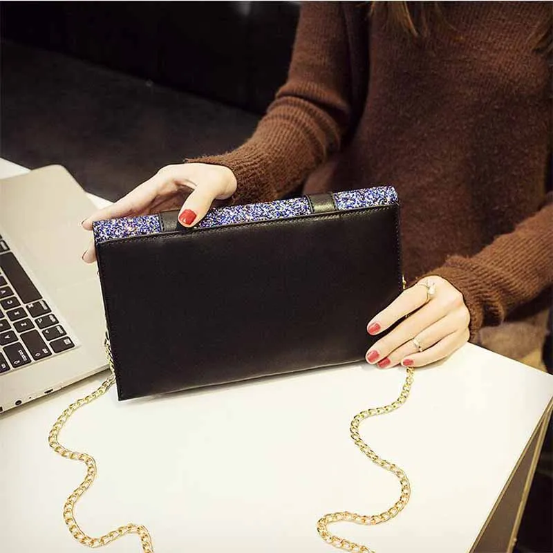 Fashion solid women's clutch bag leather women envelope bag clutch evening bag female Clutches Handbag Immediately shipping