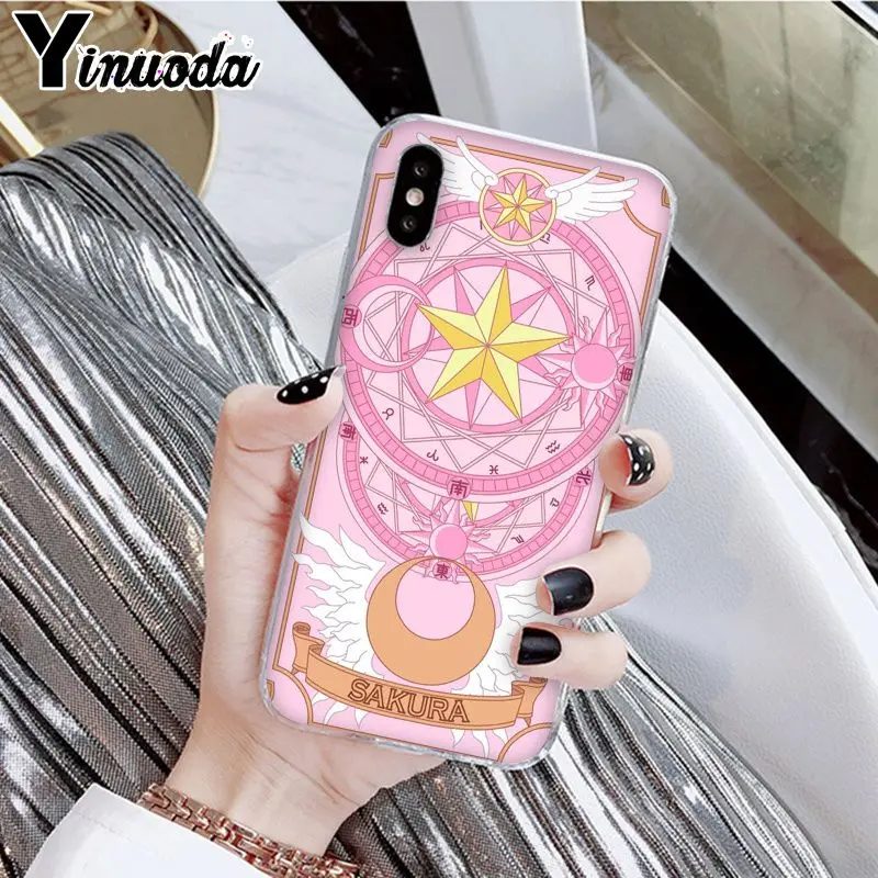 Yinuoda Cardcaptor Sakura Мягкий силиконовый прозрачный чехол для телефона Apple iPhone 8 7 6 6S Plus X XS MAX 5 5S SE XR - Цвет: A3