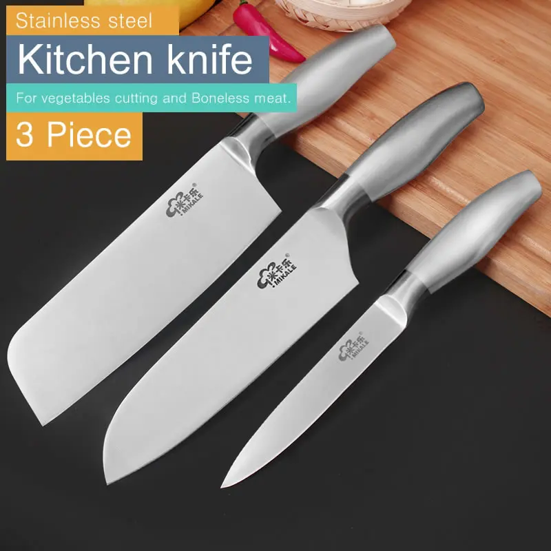 Free shipping Kitchen Knives sets 3piece Stainless steel Slicing Paring