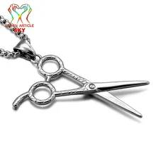SKY Hot Vintage Punk Mens Scissors Pendants Titanium Steel Tailor Tools Europe and American Popular Jewelry For Boys Necklace