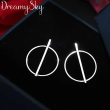 Модный 925 браслет из чистого серебра серьги для женщин девочек Bijoux Femme подарки круглые серьги ювелирное изделие plata Brincos