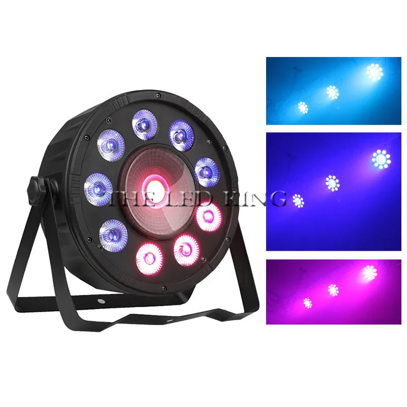 LED Stage Light Effect 9x12W RGBW 4IN1 +30W Flat Par DMX512 DJ Disco