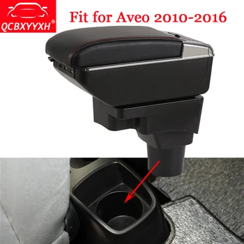 

QCBXYYXH Car Styling ABS Car Armrest Box Center Console Storage Box Holder Case Fit For Chevrolet Aveo 2010-2016 Car Accessories