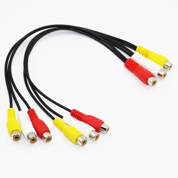 

Bochara 3RCA Female to 2x3RCA Female Audio and Video Splitter and Extension Cable 20cm 30cm
