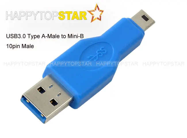 Синий стандартный Супер Скоростной Переходник USB 3 0 Тип A штекер на Mini B 10
