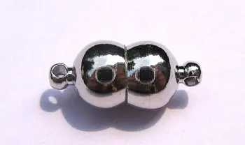 

magnetic clasp 6 8 10mm 100pcs wholesale barrel round ball antique silver assortment connectors