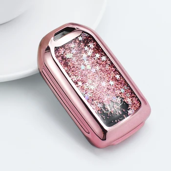 

Car lady quicksand Key Cover Holder Case Pocket For Honda 10th Civic Accord EX EXL URV XRV Crv Crz Hrv Pilot Ridgeline 2018 2019