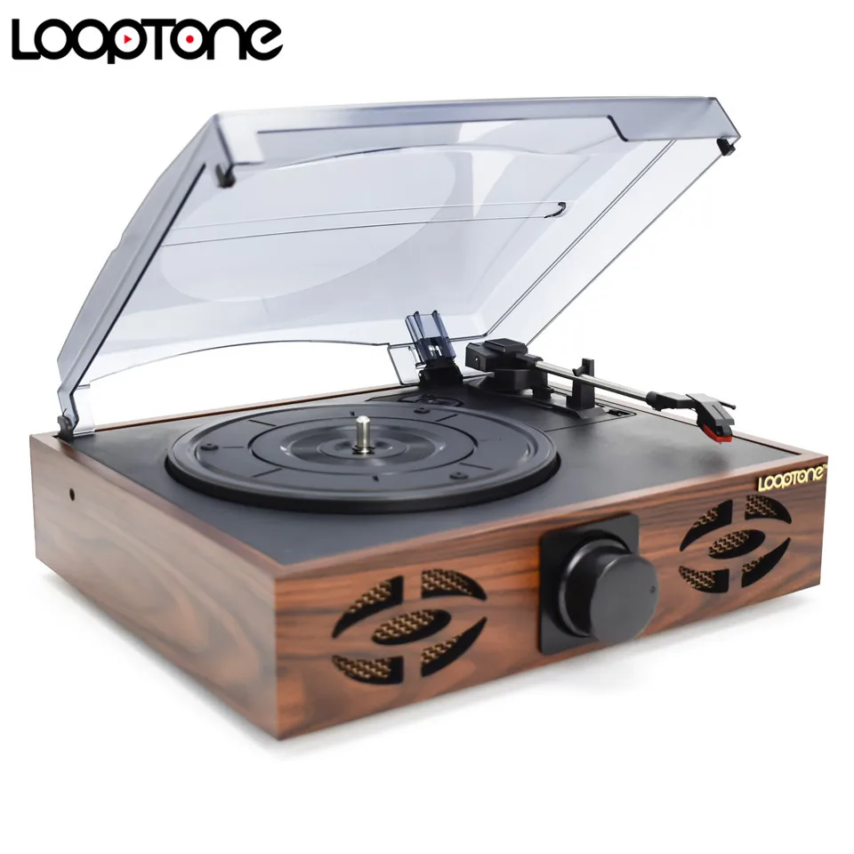 LoopTone Classic 33/45/78 RPM Belt Drive Gramophone Phono Player For