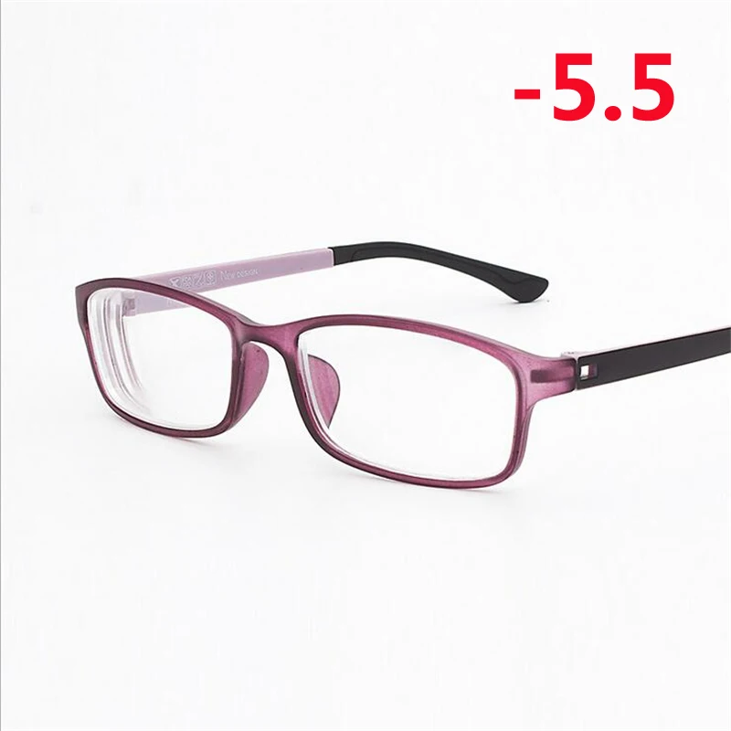 1-1,5-2-2,5 до-6,0 ультралегкие TR90 готовые очки для близорукости унисекс Короткие-очки для коррекции зрения полная Рамка очки с градусом - Цвет оправы: myopia 550