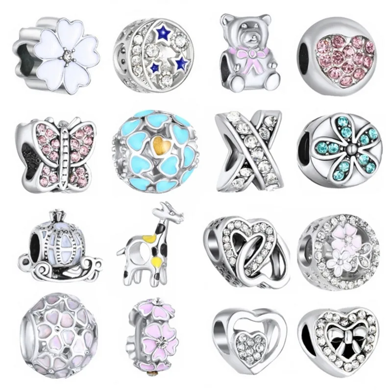 

New Fashion Bear/Pumpkin car/Giraffe/Butterfly Pendant DIY Fashion Charms Beads Fit Pandoraa Bracelet & Necklaces Beads Jewelry