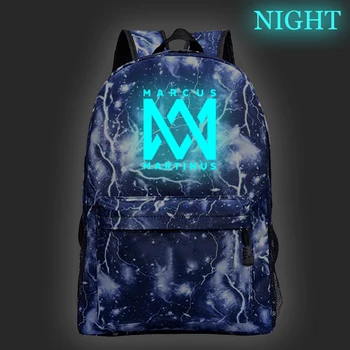 

New Marcus & martinus Luminous rucksack Students School Bags teens School backpack for boys girls back to school Mochila