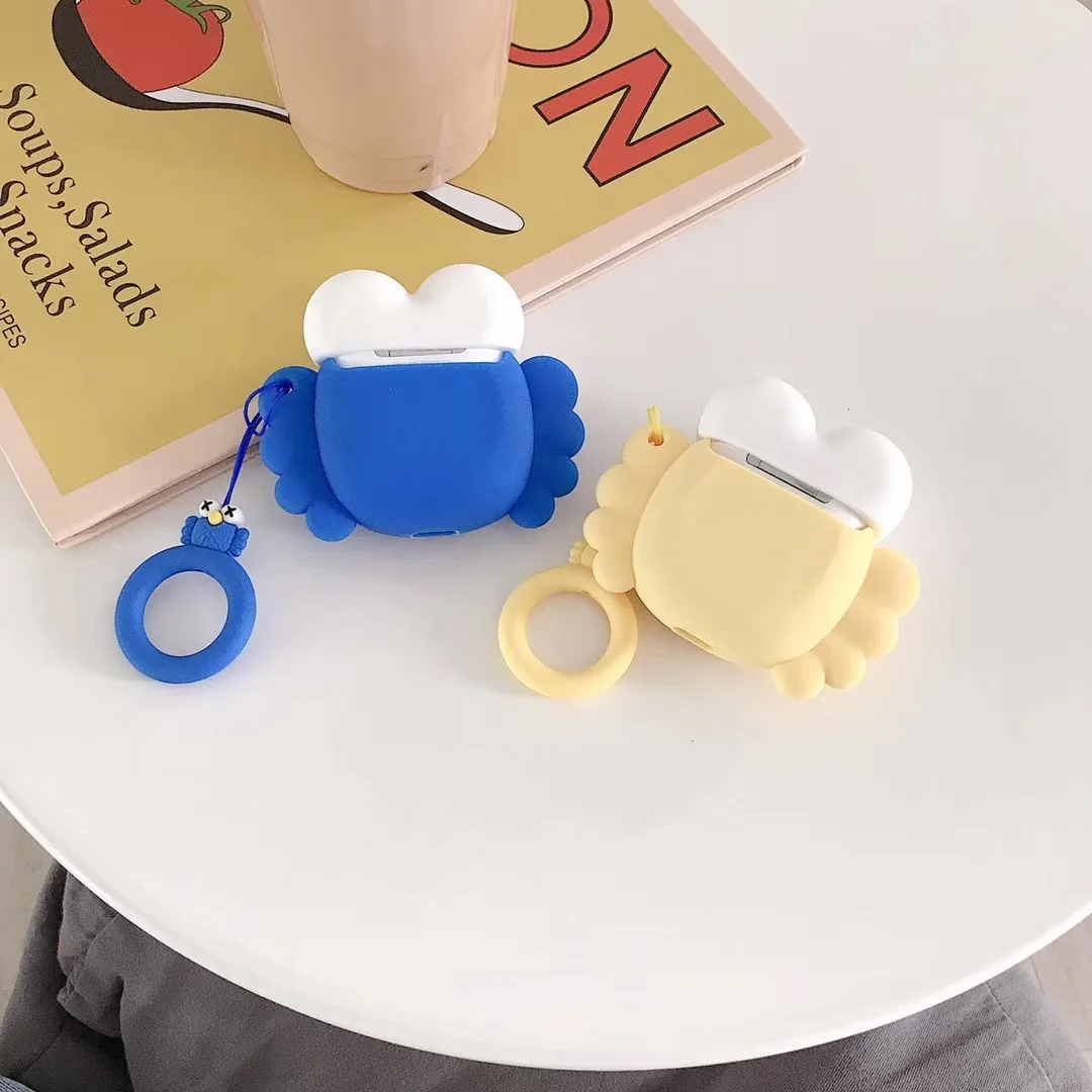 Для AirPods чехол мультфильм конфеты силиконовые Bluetooth беспроводные наушники чехол для Apple Air pods чехол зарядный брелок ремешок крышка
