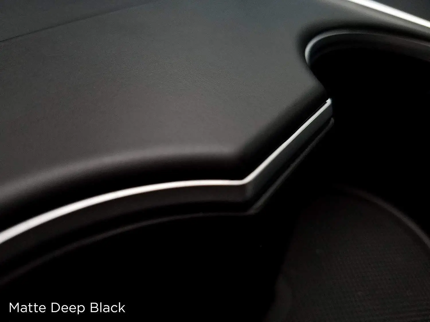For Tesla Model 3:Matte-Black Center Console Wrap Kit Inner Decor Cover Stickers