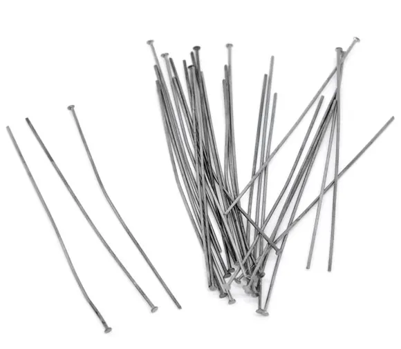

Alloy Head Pins Gunmetal 6cm(2 3/8") long, 0.7mm ( gauge,) 45 PCs new