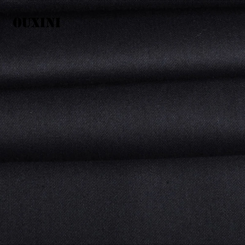 cook costume for men black chef trousers Elastic waiter uniform restaurant kitchen chef pants 35%cotton S-4XL super large code
