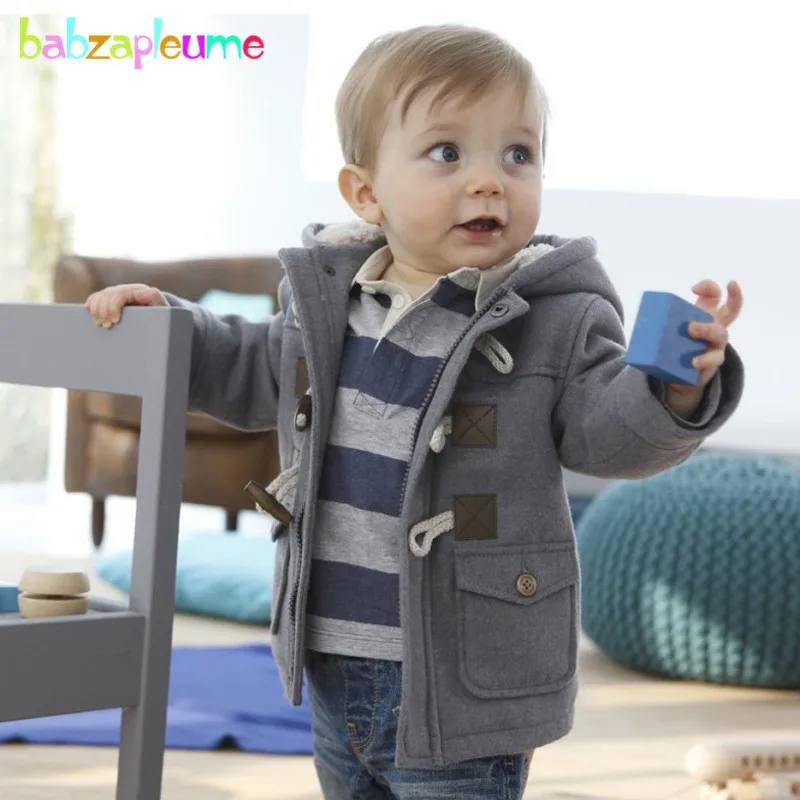 Winter Baby Boy Clothes Kids Coat Korean Casual Fashion Hooded Warm Fleece Jackets Outerwear Children Boutique Clothing BC1185