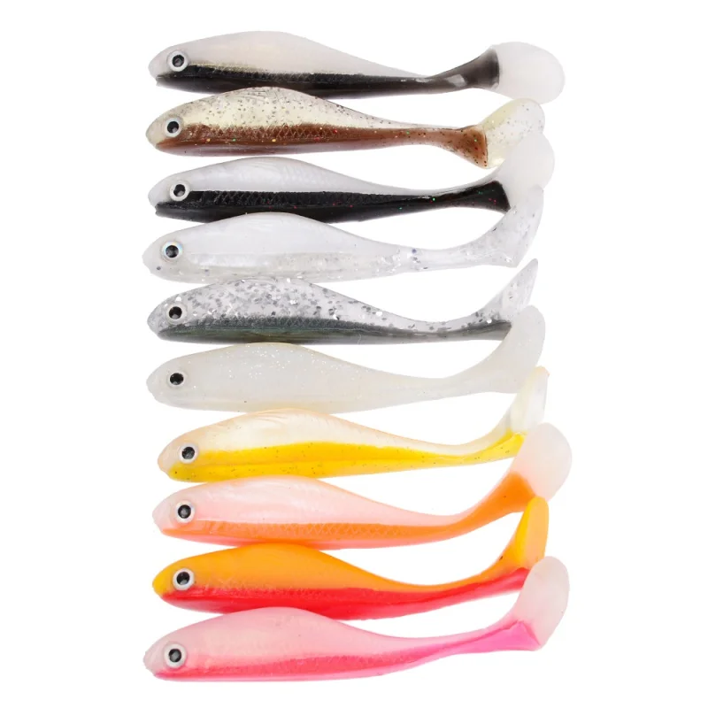 10pcs Fishing Lures Soft Bait Fake Bait 5g 8cm Easy Silicone Bait Carp
