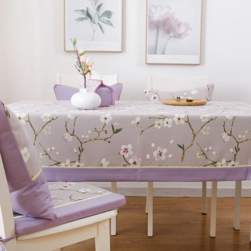 

Rural style Waterproof tablecloth Cotton and linen American rectangular Japanese table cloth Small fresh coffee table cloth Z05