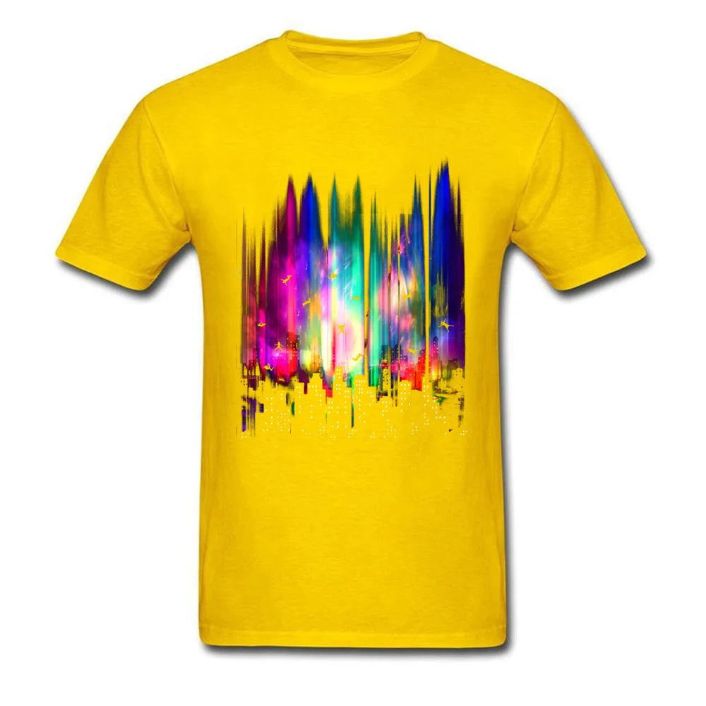 Feel Without Gravity Cotton Fabric Tops & Tees for Men Normal Tshirts Customized Designer Round Collar T-shirts Short Sleeve Feel Without Gravity yellow