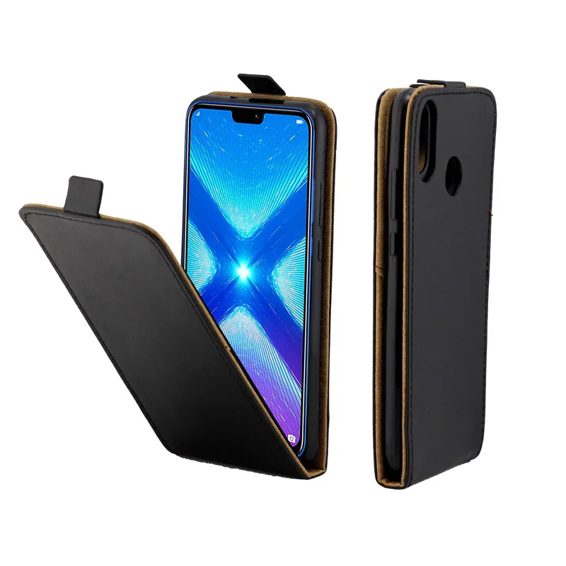 Business Leather Case For Coque Huawei Honor 8X Vertical