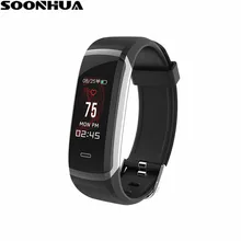 Soonhua GT101 Цвет Экран смарт-браслет непрерывной сердечного ритма Мониторы Напоминание спортивный Фитнес трекер Smart Band