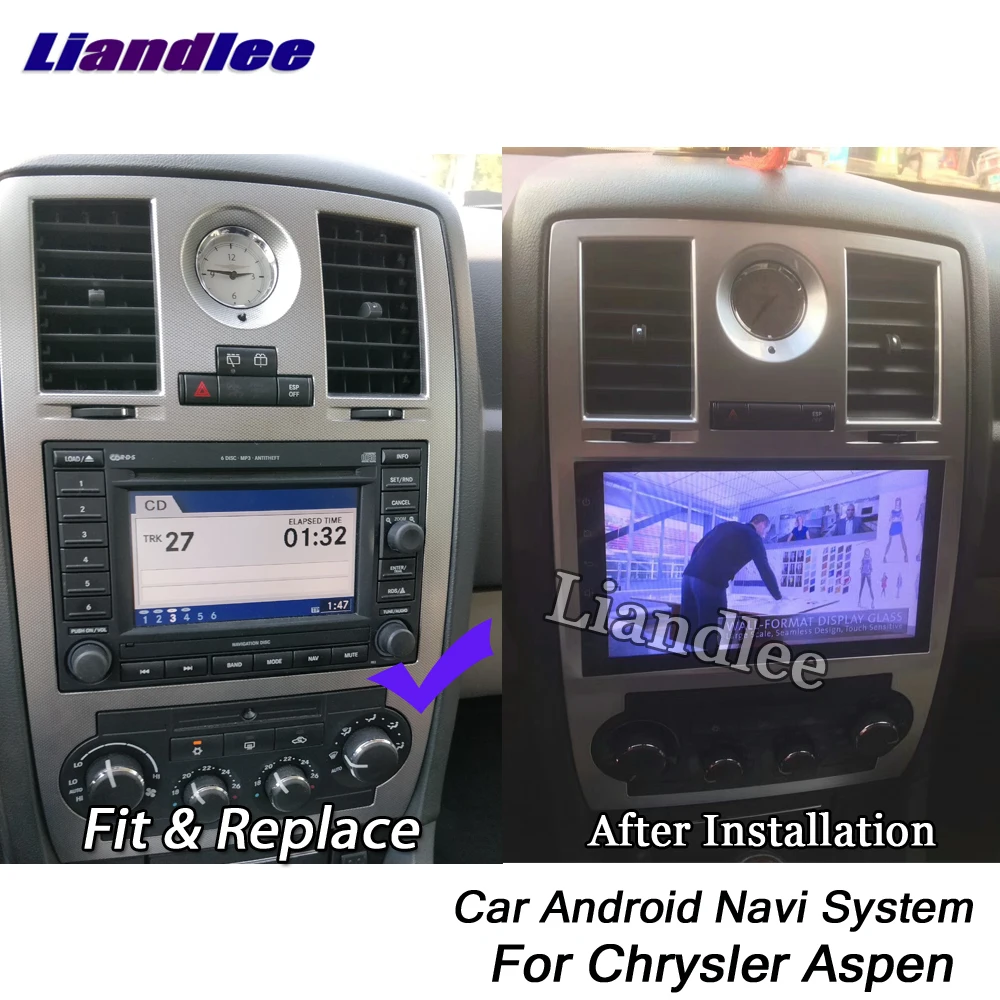 Clearance Liandlee Car Android System For Chrysler Aspen 2007~2009 Radio Stereo Carplay Camera BT GPS Wifi Navi MAP Navigation Multimedia 8