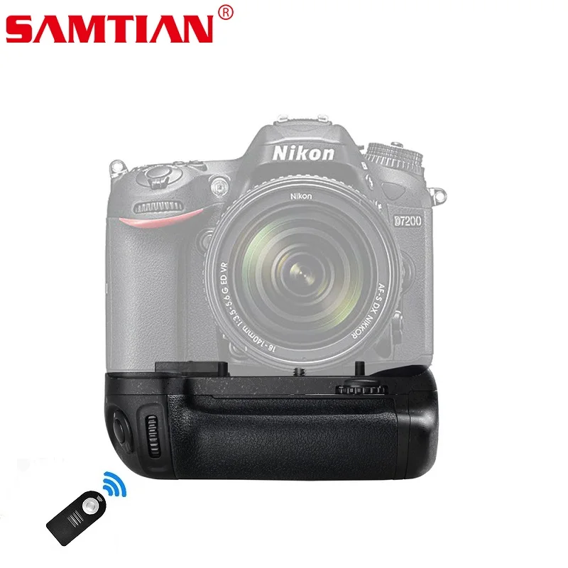 SAMTIAN камера Батарейный держатель для NIKON D7100 D7200 DSLR работает с EN-EL15 батареей или 6x AA батареи подарок дистанционное управление