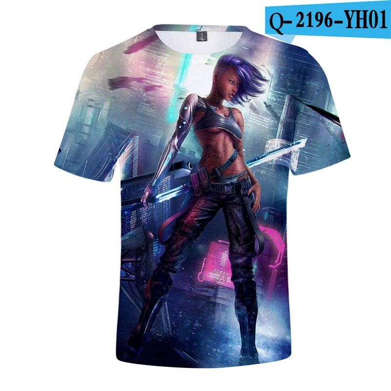 

Cyberpunk 2077 3D Printed Tshirts Men Printed Tops Short Sleeve Game Clothes Causal Men Streetwear 2019 Men T Shirt 3D Clothes