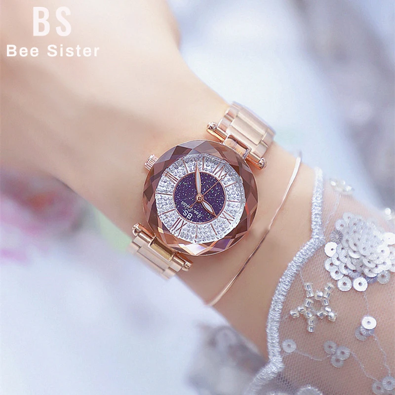 

Starry Sky Watch Women Luxury Crystal Designer Rose Gold Quartz Ladies Watch Roman Diamond Wrist Watches Gifts For Women 2019