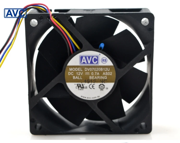AVC DV07020B12U 7020 70 мм 7 см DC 12V 0.7A двойной шарикоподшипник вентилятор Инвертор