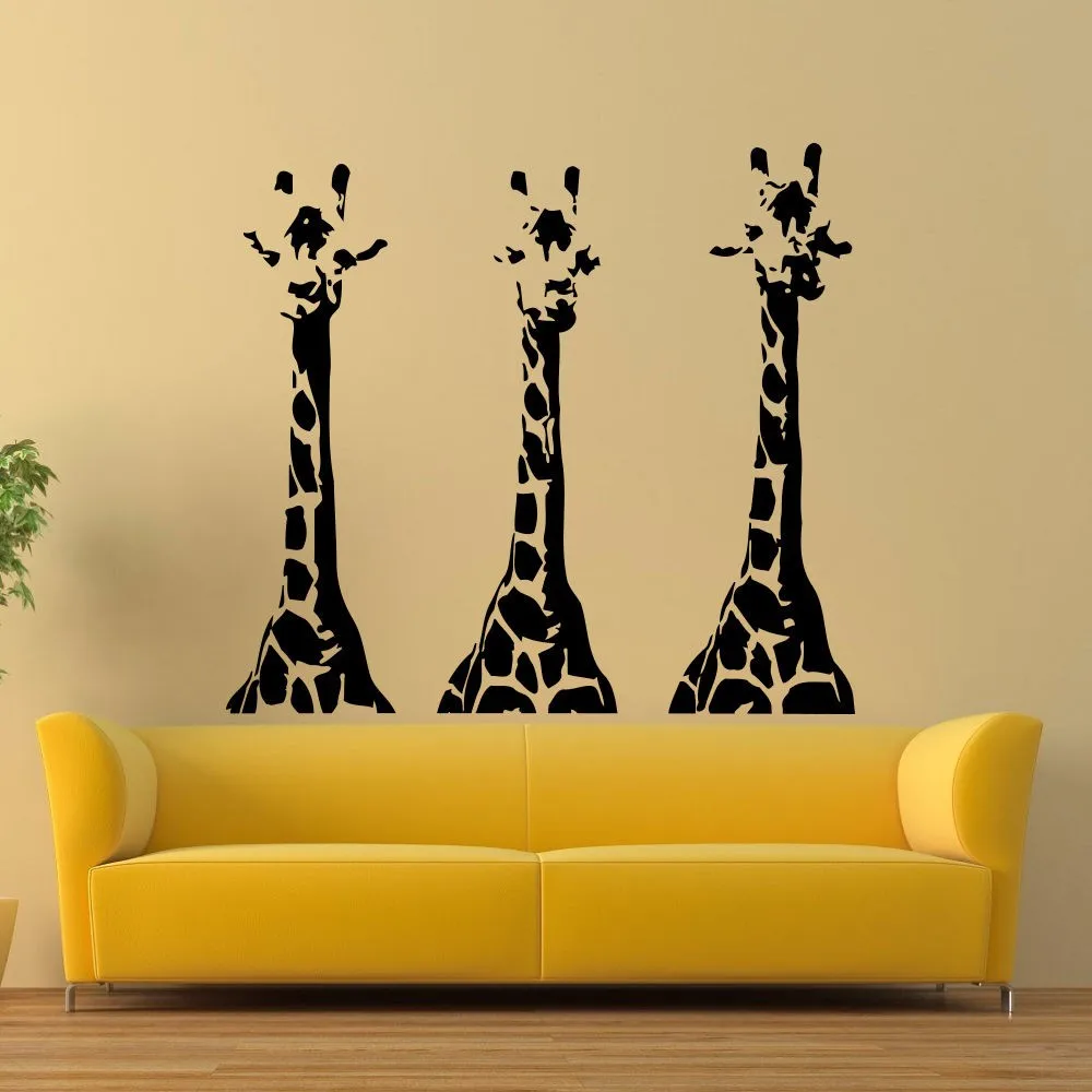 Giraffe Animals Jungle Safari African Animal Vinyl Wall Decal Mural Art Wall Sticker Removeable