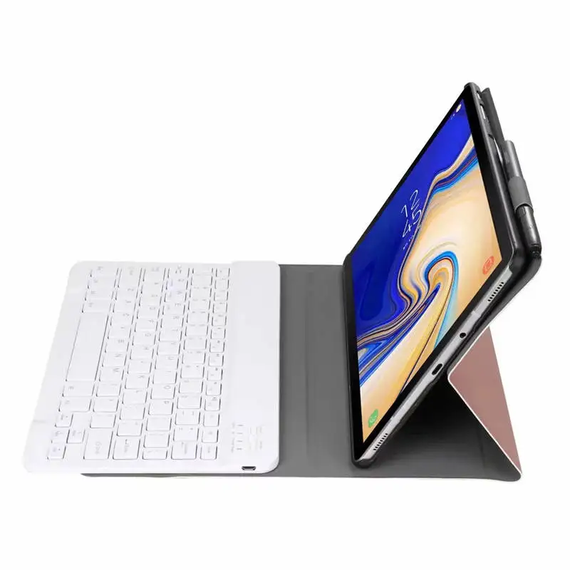 Тонкий Съемная bluetooth-клавиатура кожаный чехол для Samsung Galaxy Tab S4 T830 T835 10,5 дюймовый планшетный Стенд кожаный чехол Funda