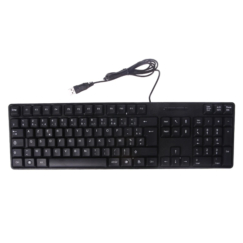 

French/ English Silent Keyboard Waterproof Office Keyboard for Windows Computer Keyboard