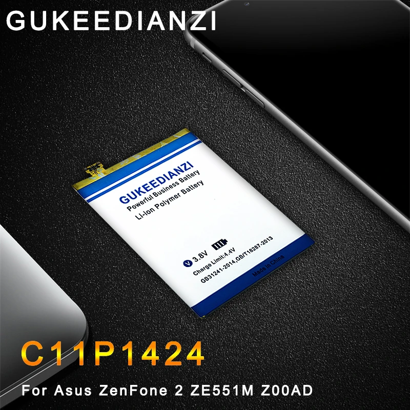 

GUKEEDIANZI C11P1424 Battery for Asus Zenfone 2 Battery ZE551ML ZE550ML 5.5 Z00AD Z00ADB Z00A Z008D 3000mAh+Power Bank Zenfone2